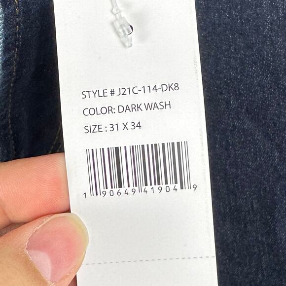 Jachs New York Dark Wash Mid Rise Straight Leg Jeans Size 31x34 - Picture 8 of 8